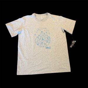 New RAGS XXL Graphic T-Shirt – Geometric Mountain Print, Outdoor Adventure Tee